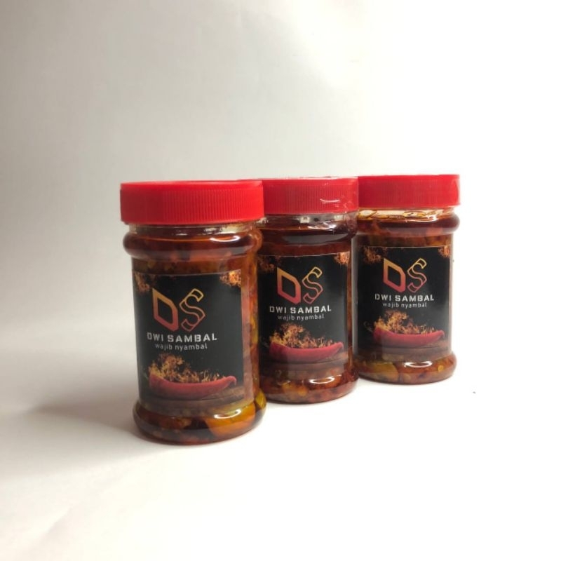 

sambal cumi asin Pete paket 3 toples