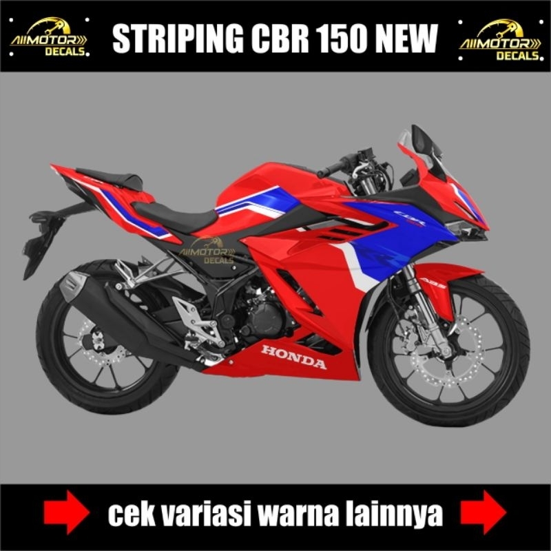 Striping Honda Cbr 150R New K45R Motif Hrc Theree Color / Stiker Motor Cbr 150 R Baru Livery Hrc / D
