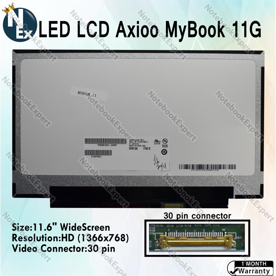 LED LCD Axioo MyBook 11G M1169C 11.6 Inch