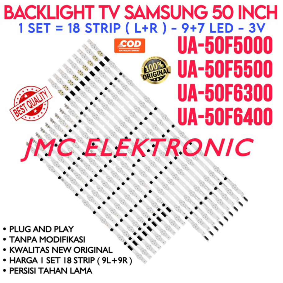 BACKLIGHT TV LED SAMSUNG 50 INCH 50F5000 50F5500 50F6300 50F6100 50F6400 UA50F5000 UA50F5500 UA50F63