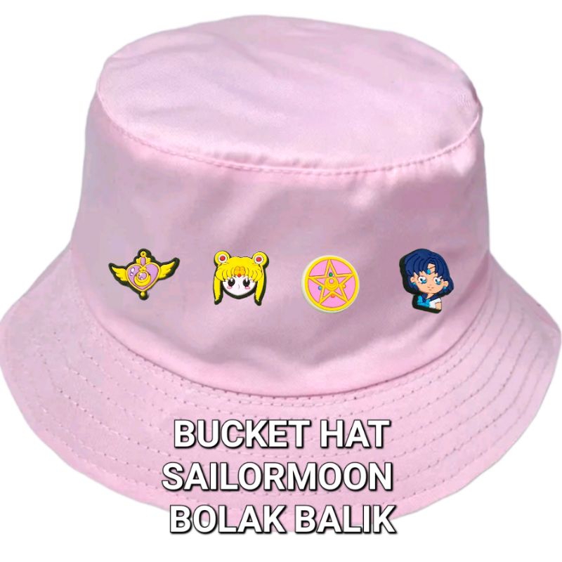 topi bucket sailormoon/bucket hat/bucket hat sailormoon/topi anime/topi wibu/topi basket/topi wanita