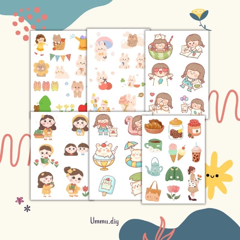 STICKER CUTE AESTHETIC