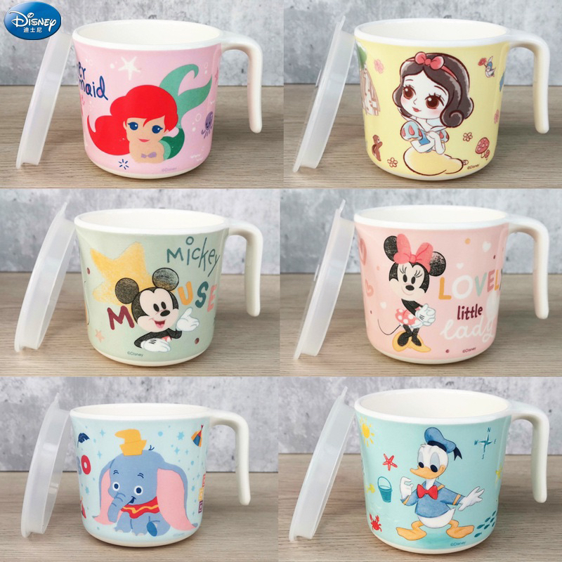 GELAS MUG HANDLE ANAK MELAMIN DISNEY DENGAN TUTUP