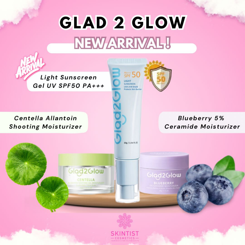 Sunscreen Glad2Glow Light Sunscreen Gel UV SPF50 PA+++ 30g