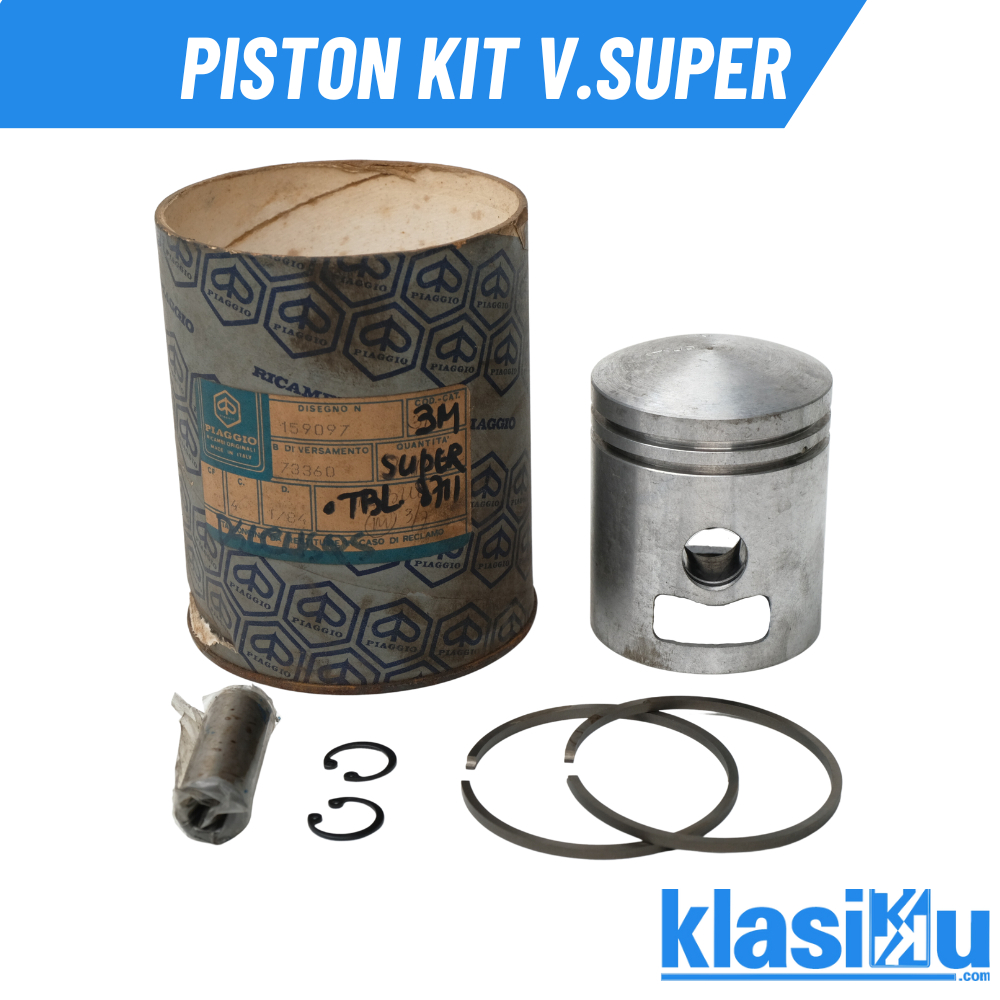 Seher Piston Kit Vespa Super Ukuran 3M Os 3M Ricambi Originali