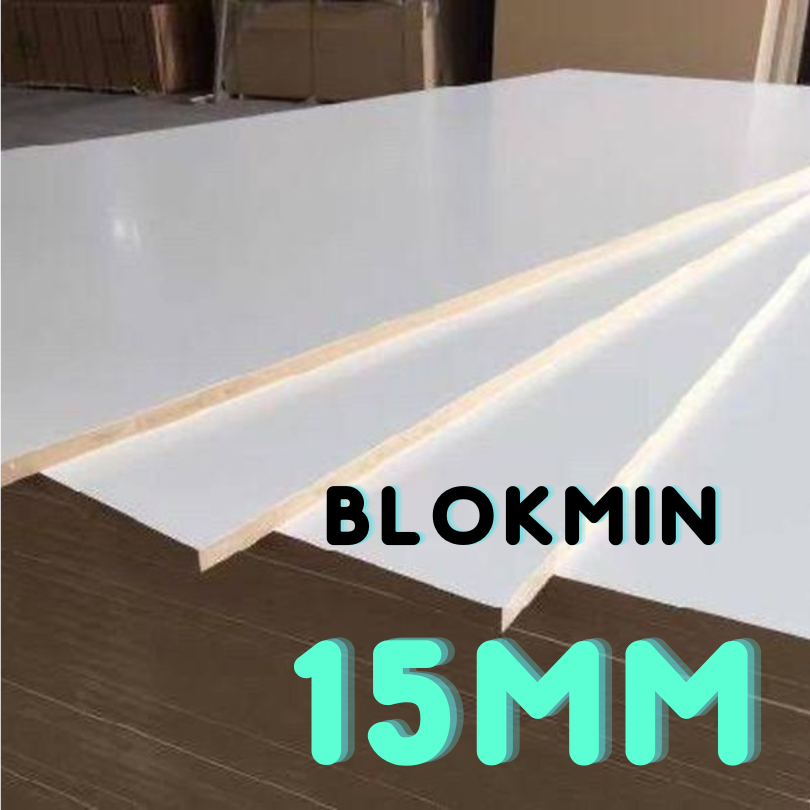 Blokmin 15mm Custom Harga/cm2 Triplek Blokmin Putih 15mm Custom 1 Muka - Blokmin 1 muka