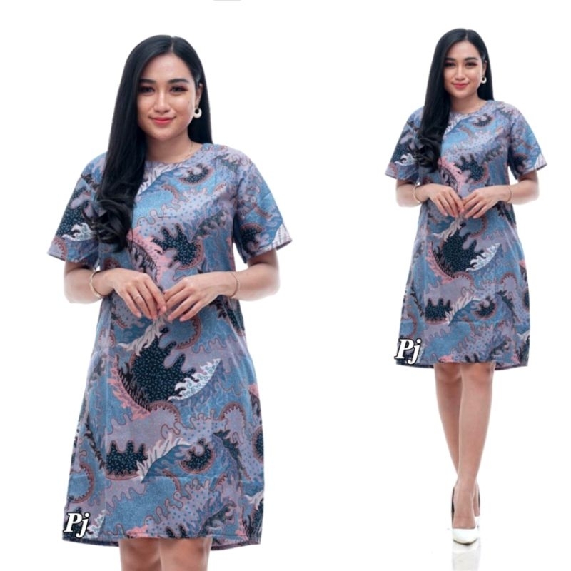 Couple Dress Batik Terbaru Bulan Biru