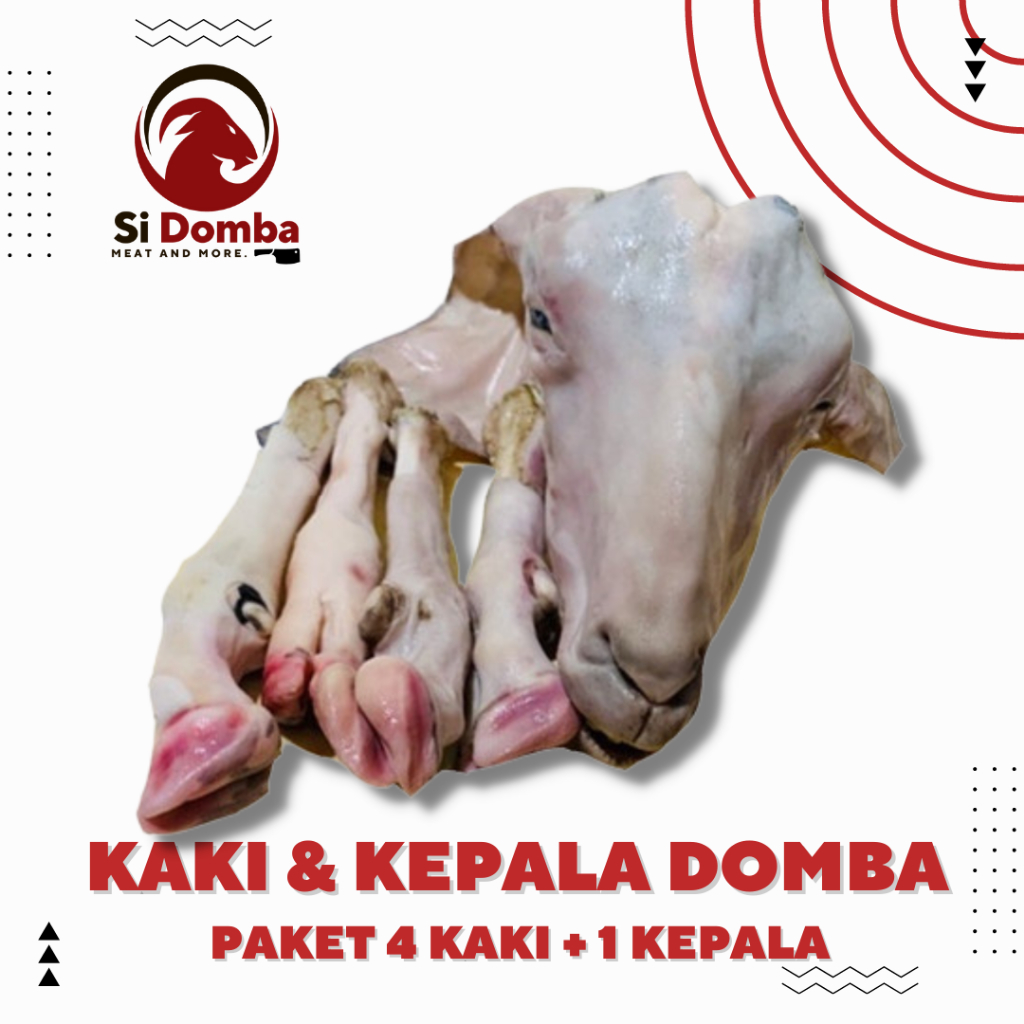 

paket Kaki dan kepala domba (kepala 1 + kaki 4)