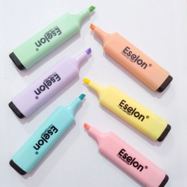 

D3W! (12Pcs) Stabilo Pastel / Highlighter Murah Warna Warni / Penanda Tulisan