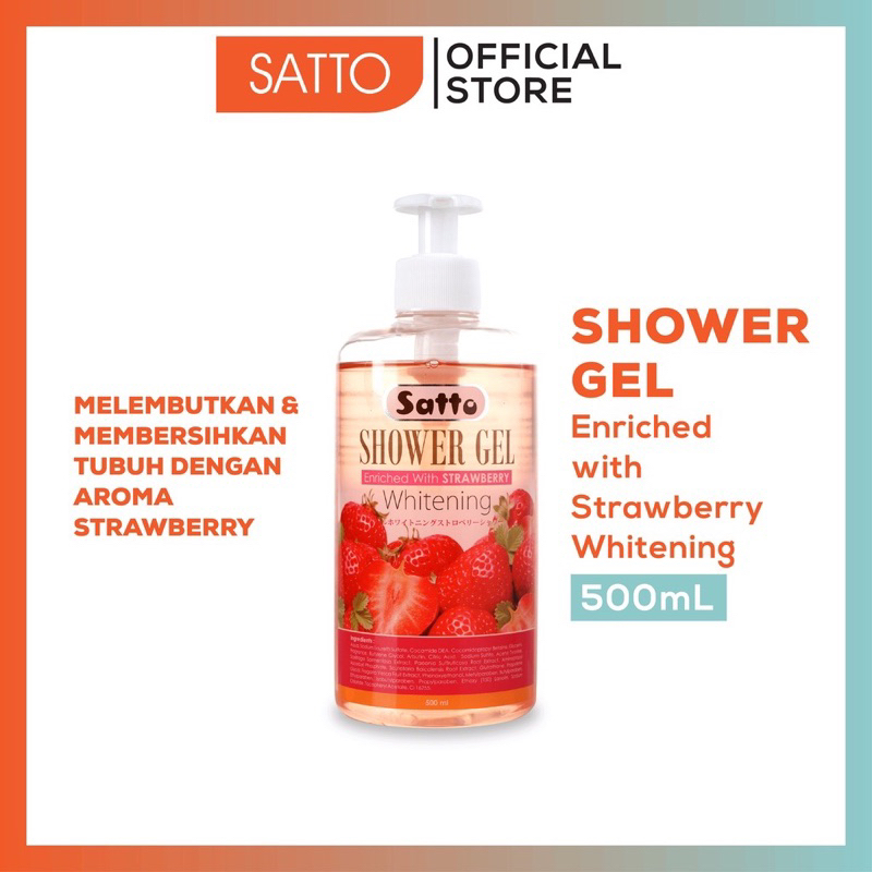 SATTO SHOWER GEL STRAWBERRY / BRIGHTENING GOAT MILK / REFILL