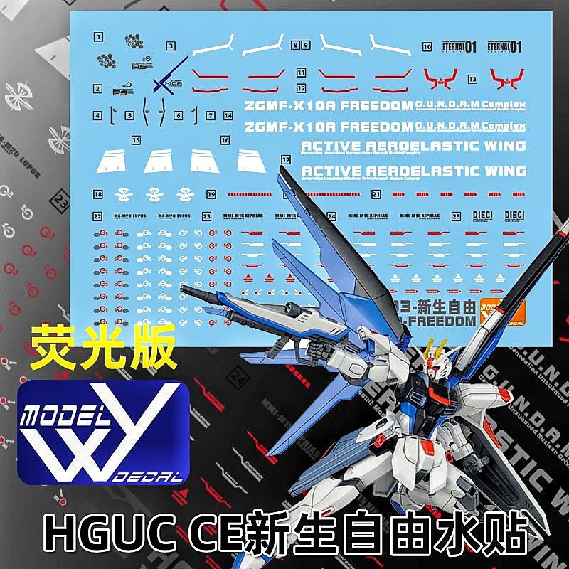 HG FREEDOM GUNDAM REVIVE VER. WATER DECAL LANYU DECAL