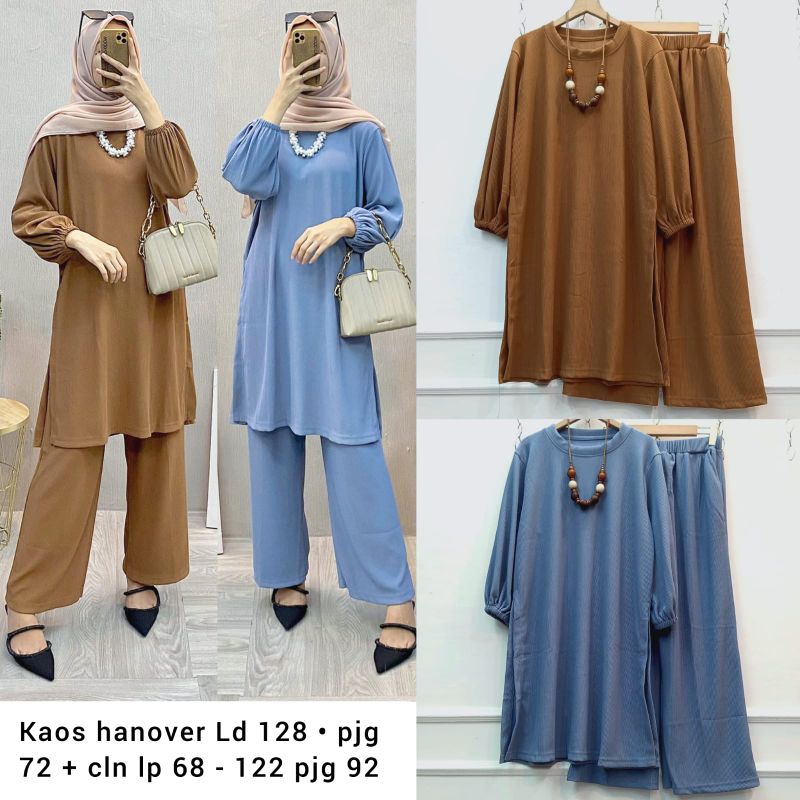 stelan Tunik kaos Hanover fashion wanita modern