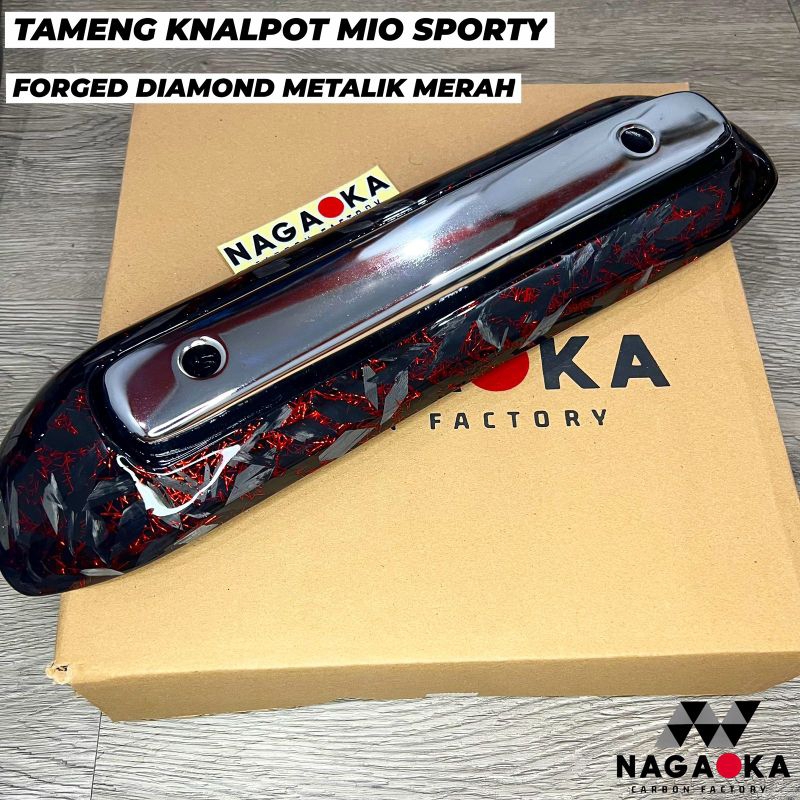TAMENG KNALPOT MIO SPORTY SOUL FINO KARBU CARBON FORGED DIAMOND PREMIUM KARBON KEVLAR TUTUP PELINDUN