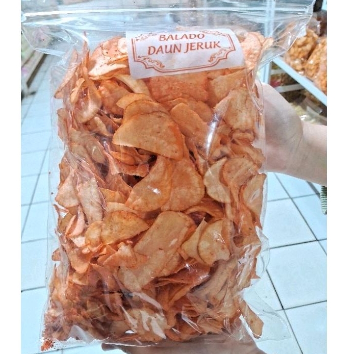 

Keripik Singkong Daun Jeruk Pedas 500gr