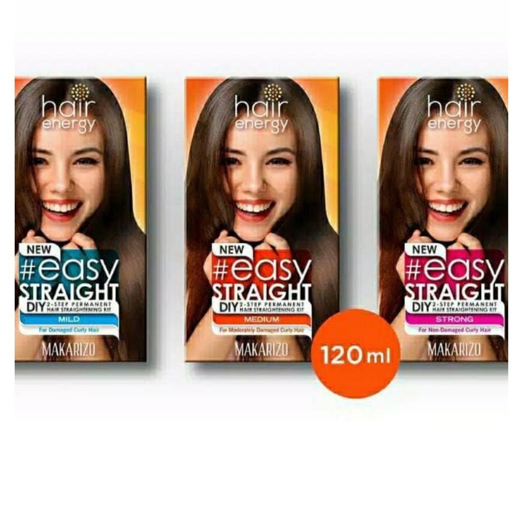 MAKARIZO Easy Straight DIY Kit 120ml | Pelurus Rambut EasyStraight | Mild Medium Strong - GA
