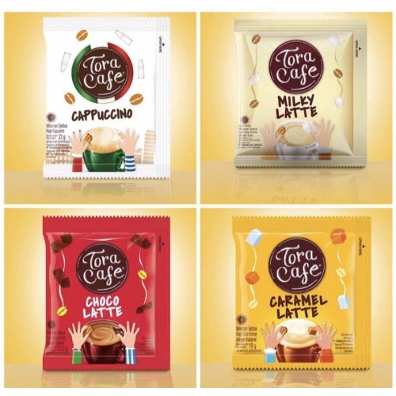 

tora cafe renteng isi 10 pcs tora cafe milky latte / capucino / milky latte