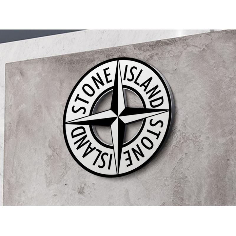 Lampu Tidur Dekorasi Hiasan Dinding kamar cowok Logo Stone Island Lampu tidur hiasan dinding