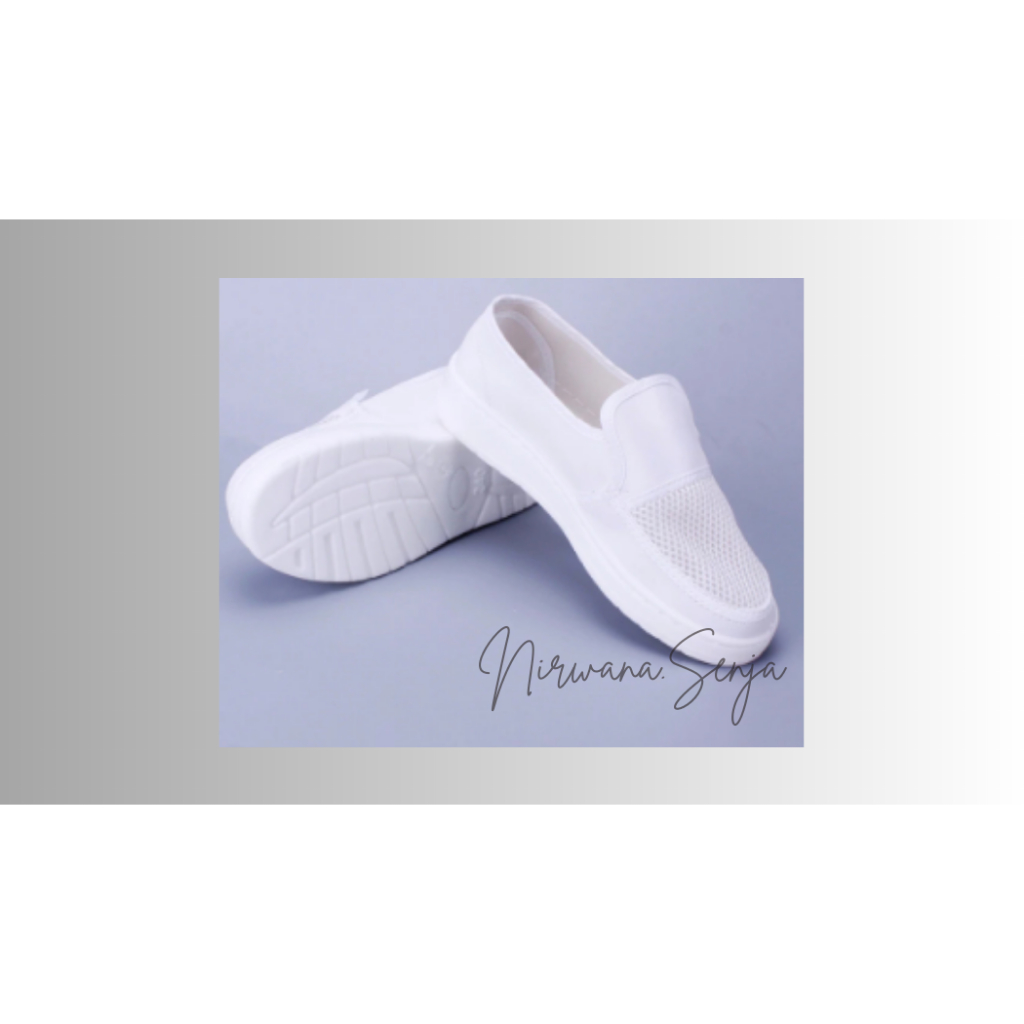 Sepatu ESD Cleanroom Shoes White / Putih Mesh