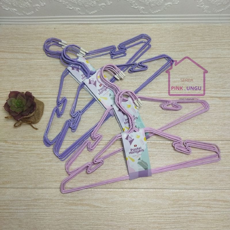 HANGER BAJU PASTEL/HANGER BAJU PINK /HANGER BAJU UNGU/HANGER BAJU PURPLE