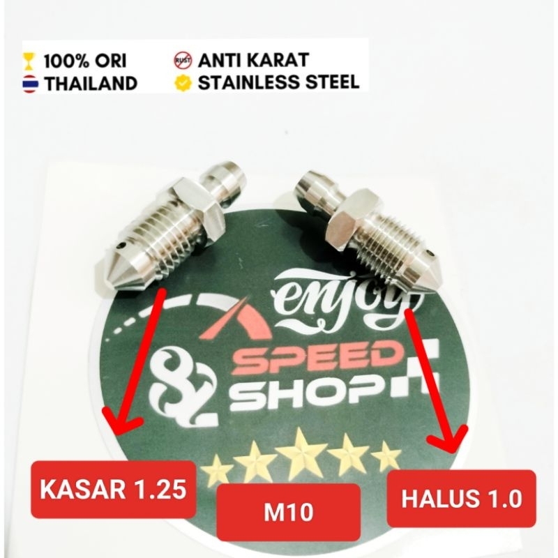 Baut Nepel Angin probolt dan almu untuk Di Master Rem & kaliper M10 Drat 14 Kasar & halus