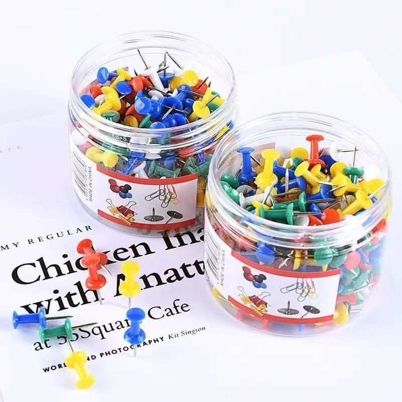 

QG Push Pin/Jarum Tekan/Paku Pin warna Warni Per 100 Pcs