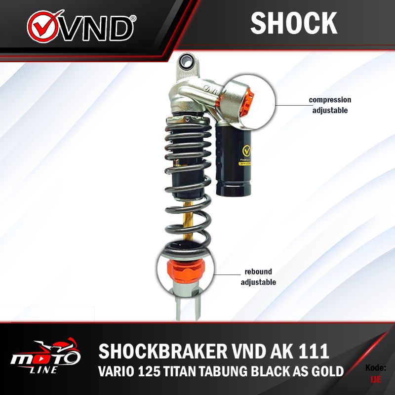 shockbreaker shock VND AK 111 B1 Mio / Beat / Vario 125 / Vario 150 310mm 330mm