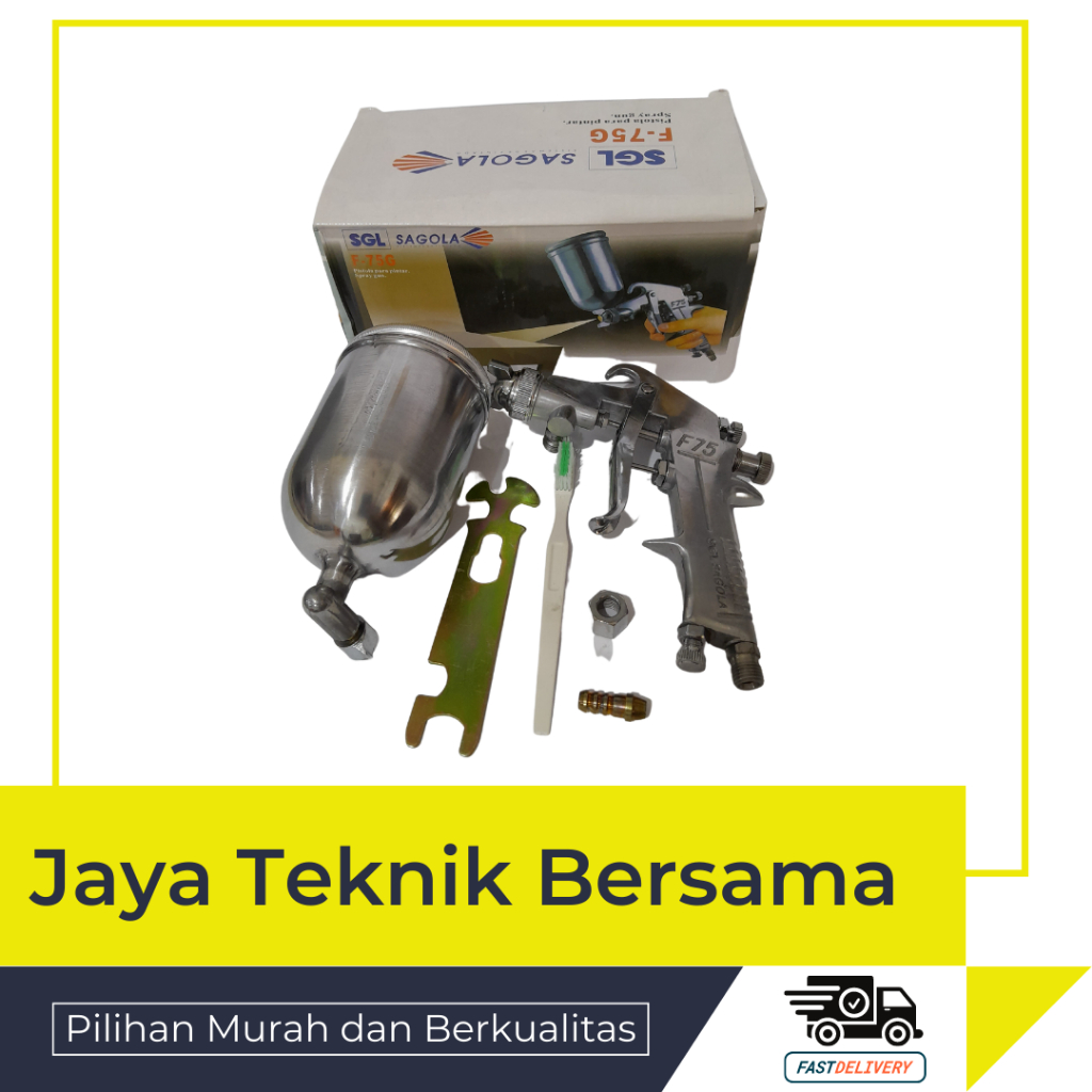 Spray Gun F-75 Sagola Spot Tabung 400 cc / Sagola Spray Gun Tabung Atas F-75 F 75 400mL Spraygun F75
