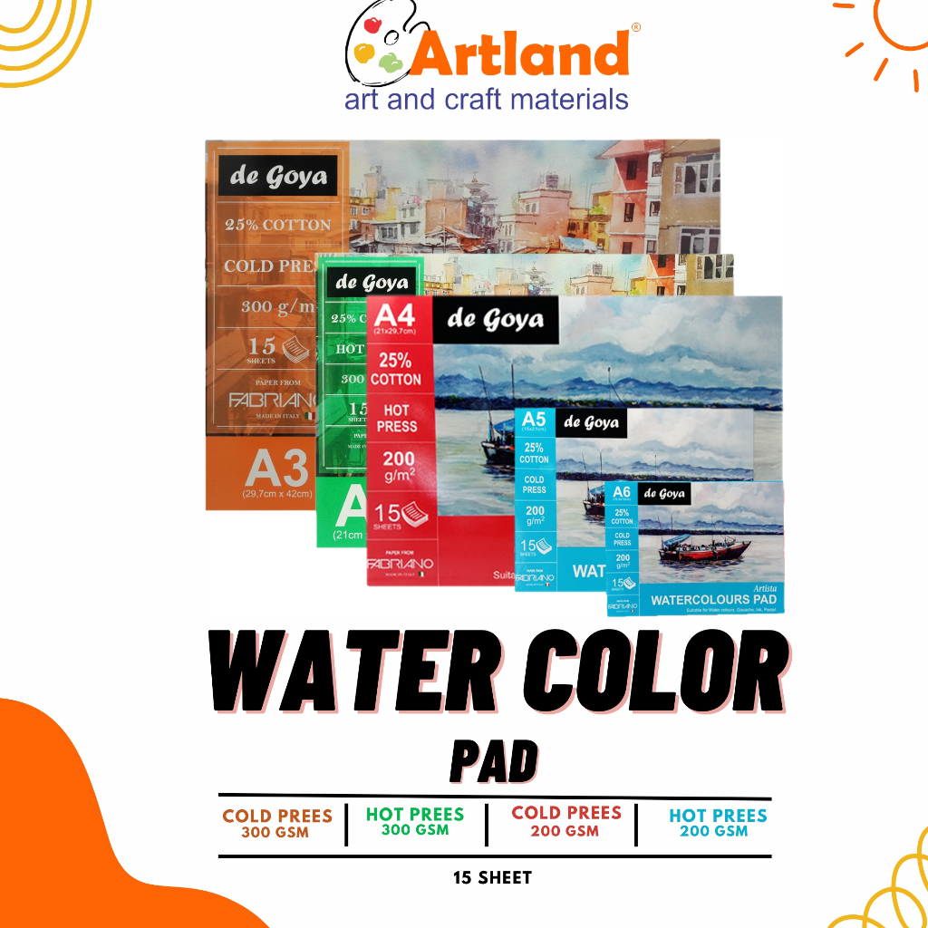 

Buku Pad Cat Air De Goya – Cold Press | Kualitas Profesional | Buku Gambar