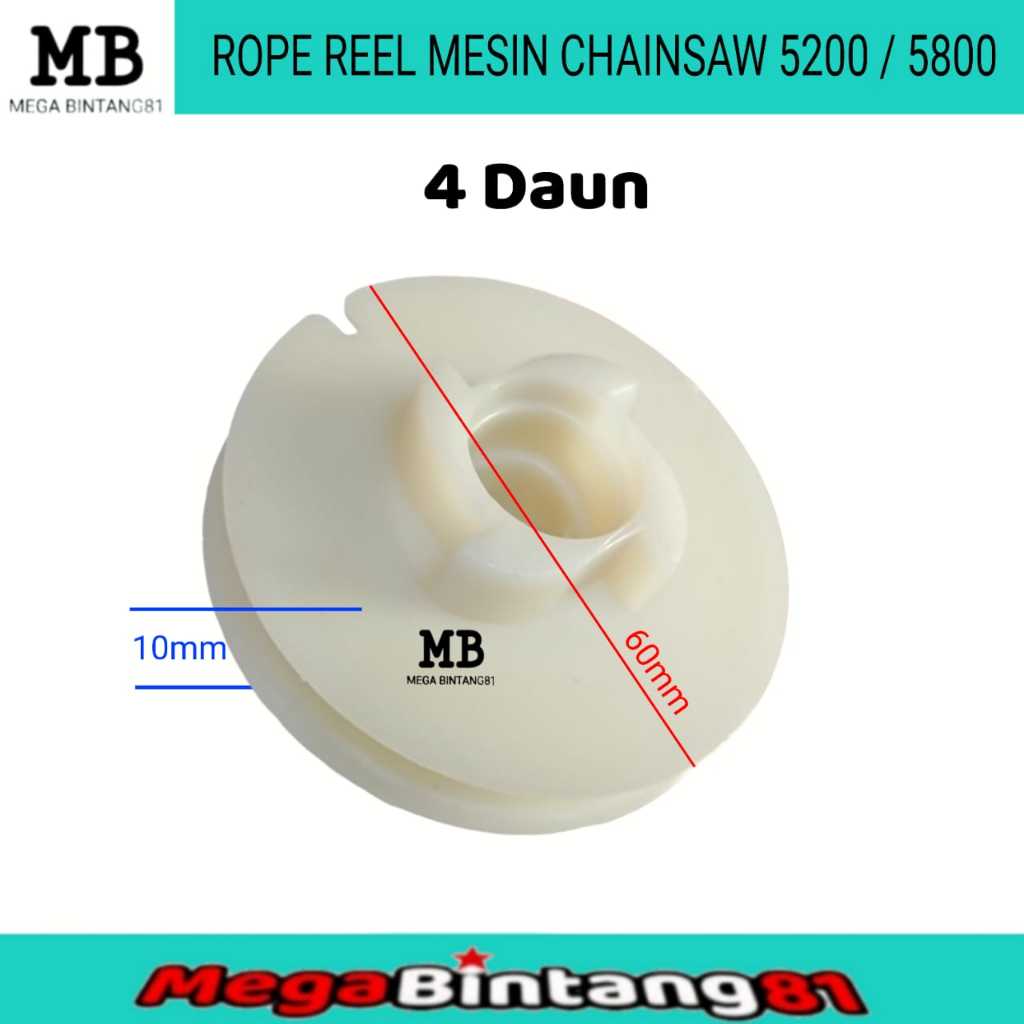 pully stater real mesin chainsaw 5200 2 Tak single per 4 Daun Pulley puli poli stater mesin senso 2 