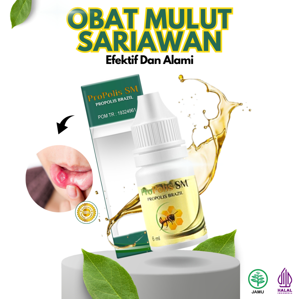 Obat Sariawan Mulut Tetes Propolis SM Original 6ml