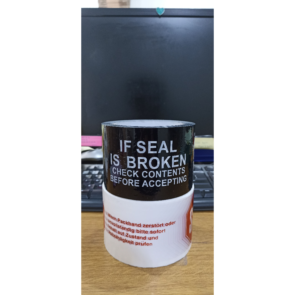 

Lakban Logo/OPP Logo STOP ( Black/White - 72 mm/ 3 Inch )