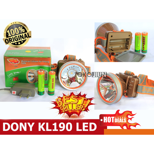 Senter Kepala Headlamp LED DONY 10Watt KL190 Flashlight