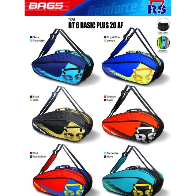 Tas Badminton RS BT6 BT 6 Basic Plus 20 AF 20AF Original