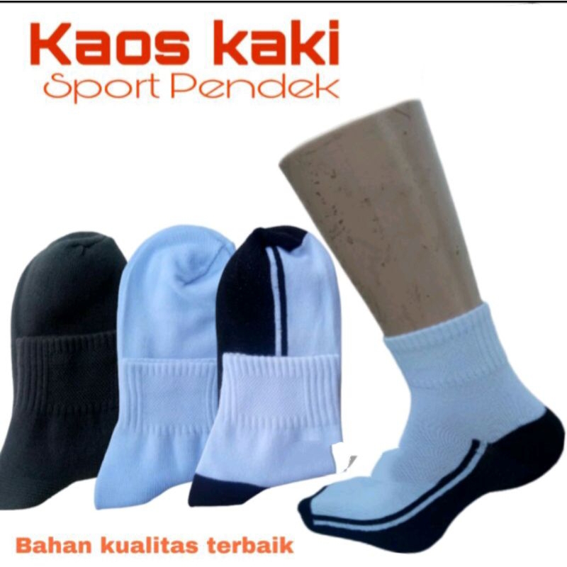 GORSIR KAOS KAKI PENDEK PRIA-KAOS KAKI HITAM PUTIH
