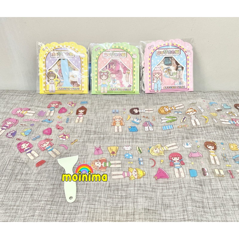 

DIY Sticker Dress Up 3 lembar / sticker ganti baju dress / RANDOM / momo korea princess mainan edukasi diy activity craft anak perempuan