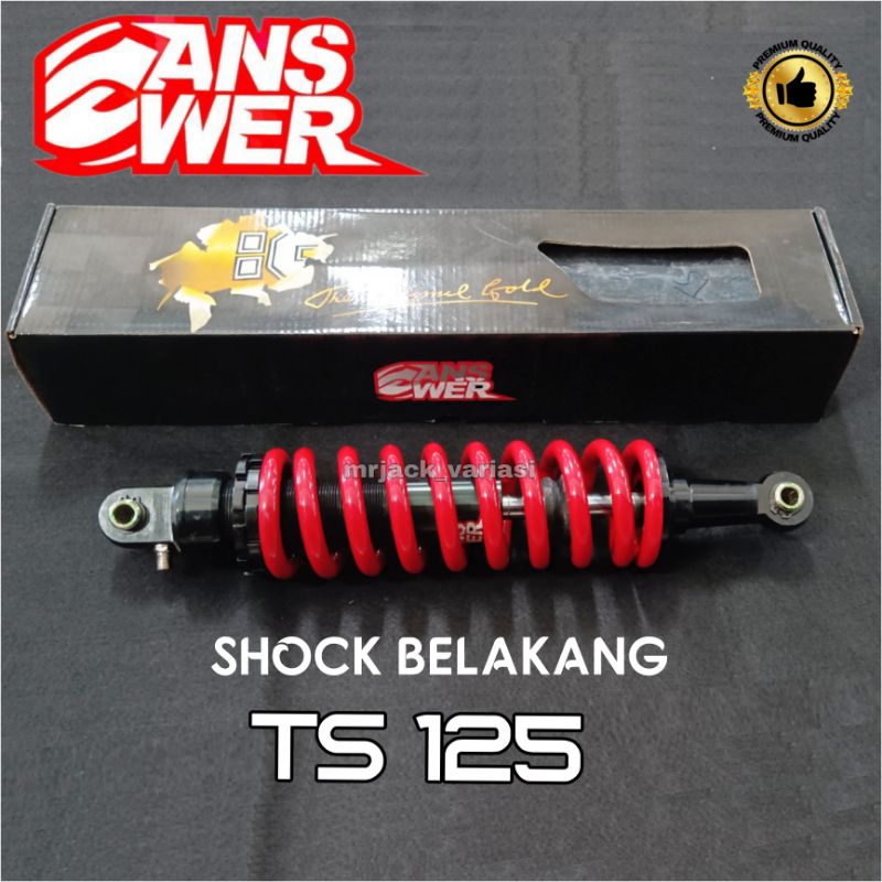 Shock Belakang TS 125/RFZ 125 ANSWER ukuran 350mm warna RED WHITE