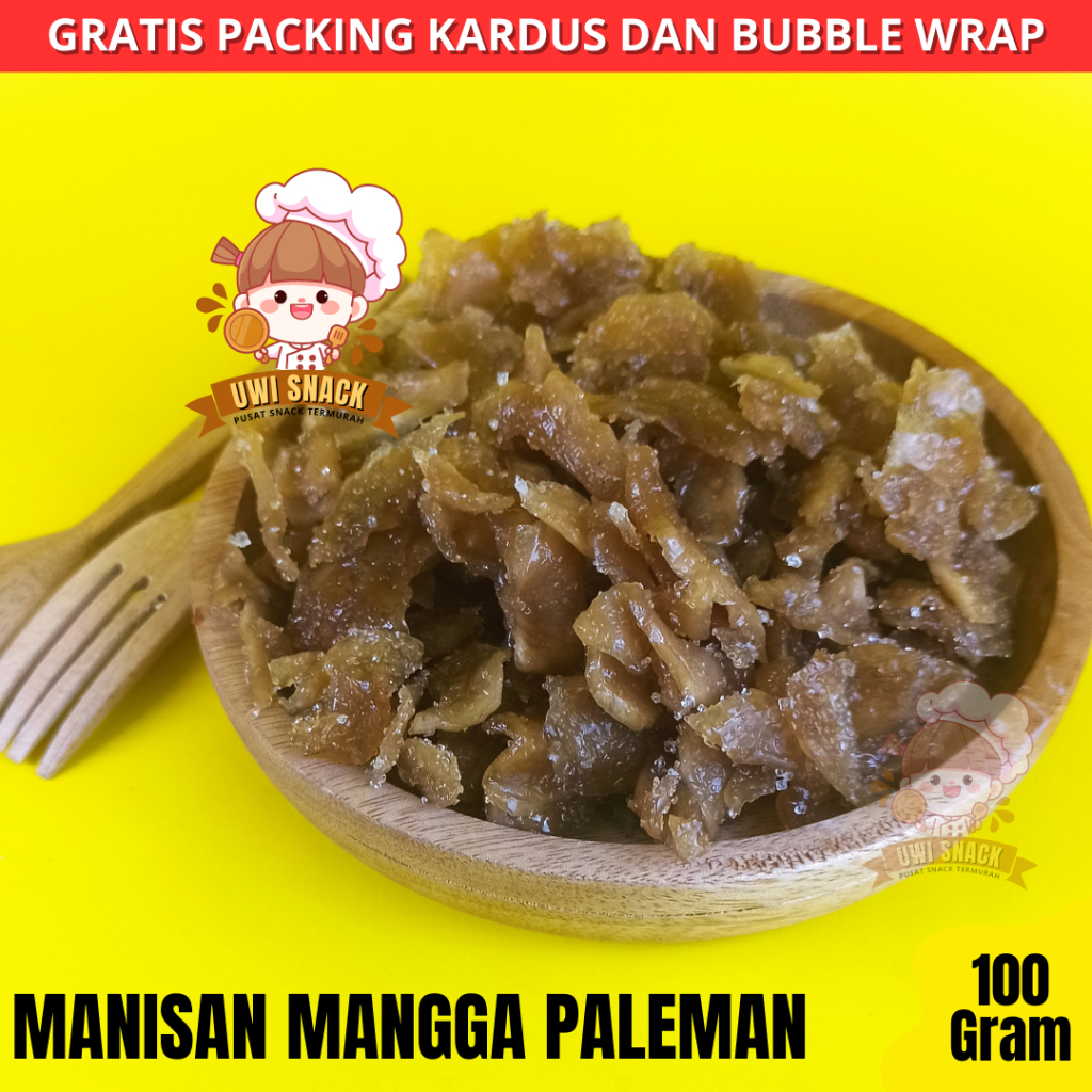 

MANISAN MANGGA PALEMAN 100 GRAM snack kiloan makanan ringan jajanan cemilan camilan aneka manisan mangga murah