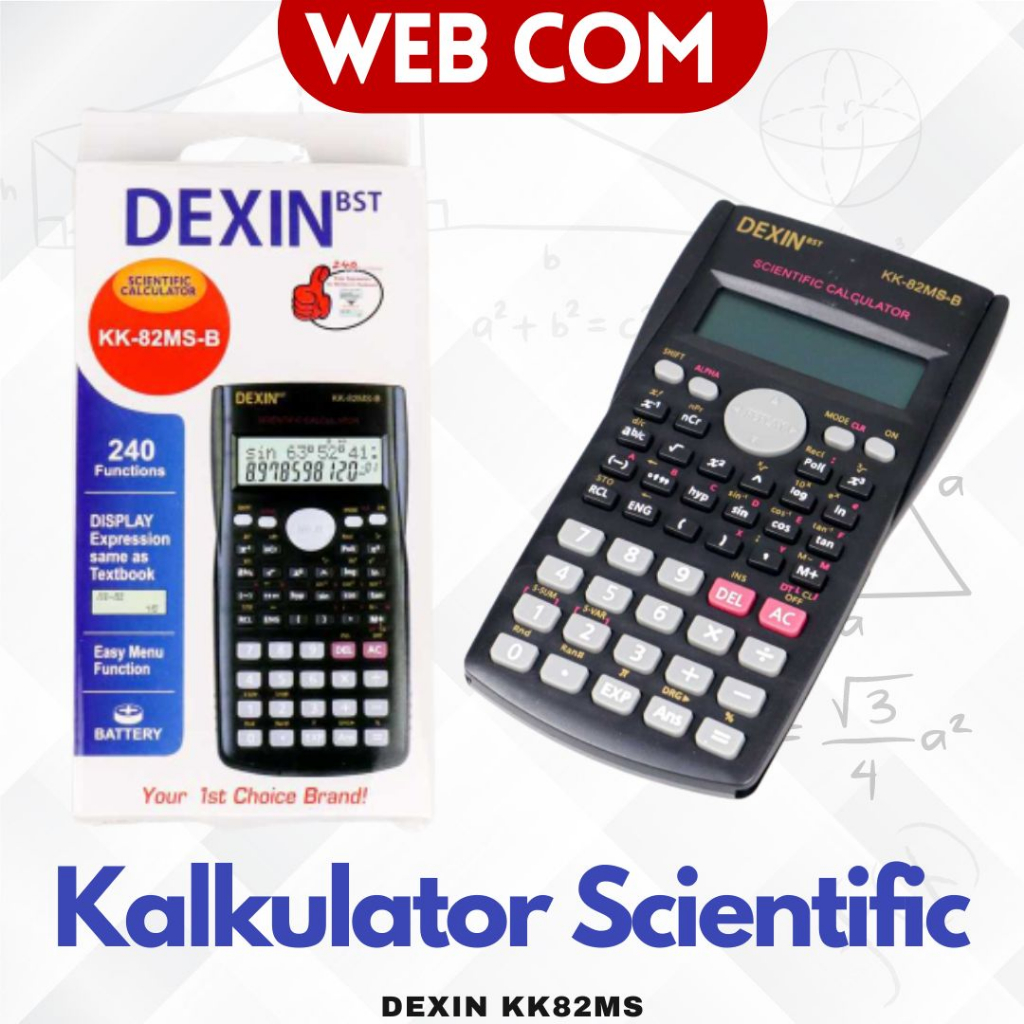 

Kalkulator Scientific Calculator Dexin KK82MS 24 Fungsi KK-82MS-D