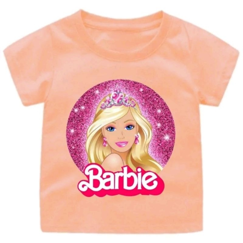 Baju kaos anak cewek Barbie03 untuk umur 1- 12 tahun