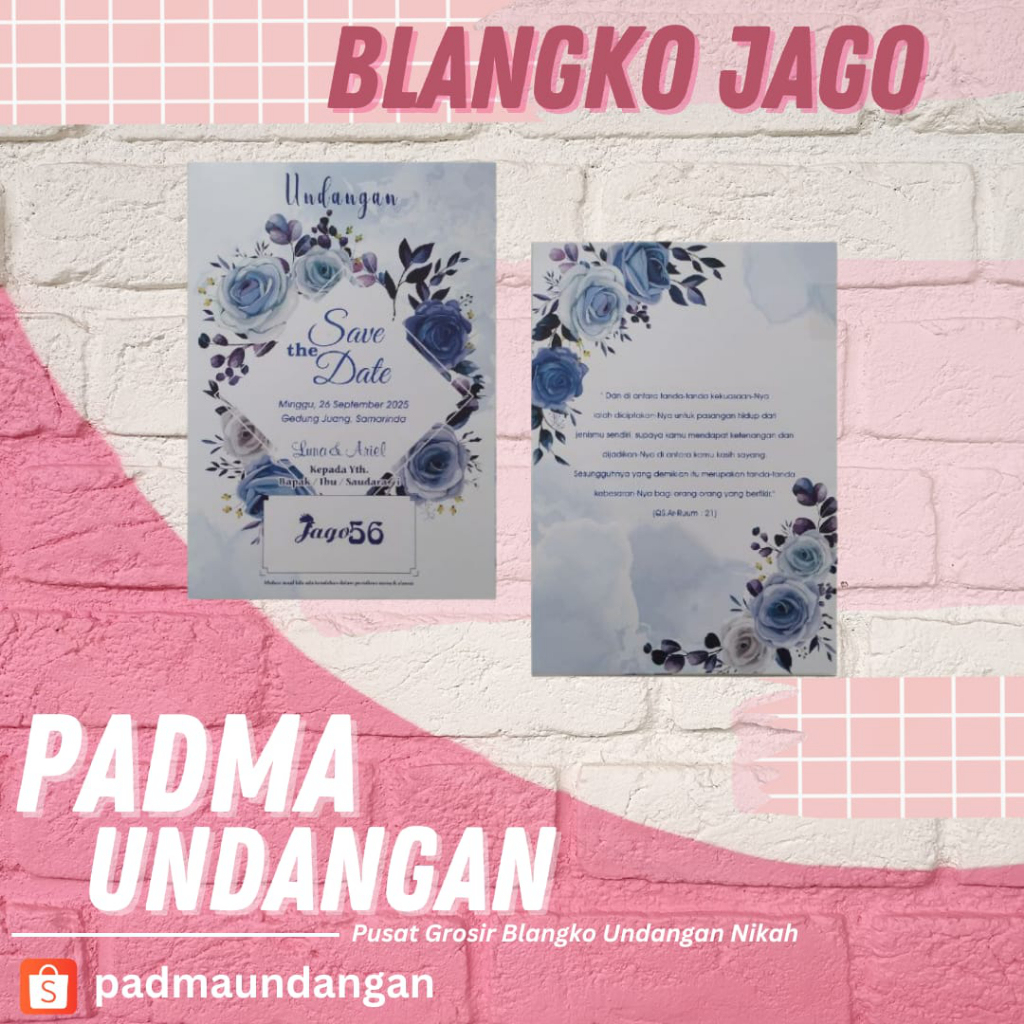 Blangko Undangan Jago 56 | Pusat Grosir Blangko | Padma Undangan