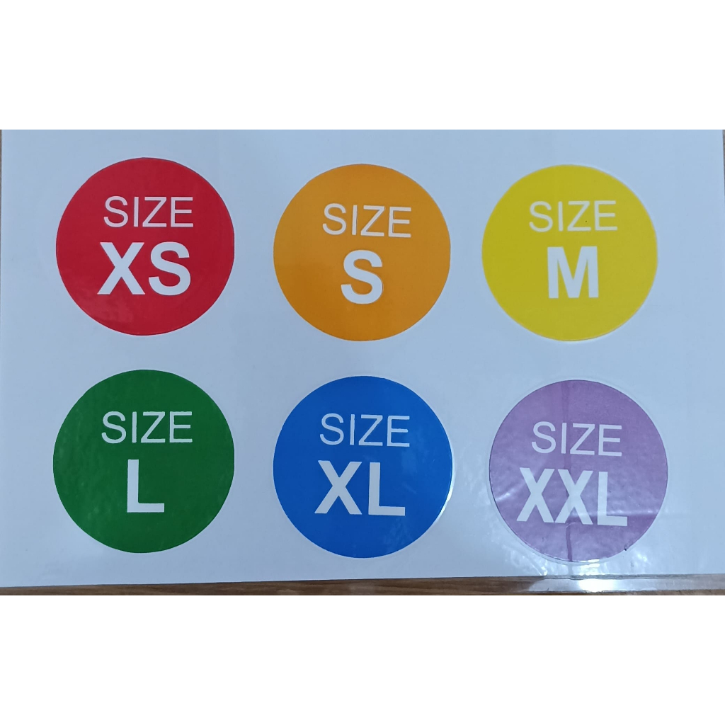 

Size Sticker bulat Uk 2 X 2 Inch
