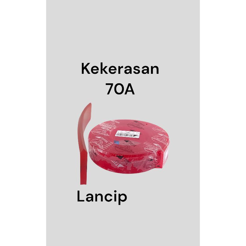 

karet rakel sablon lancip merah 70A tebal 7mm