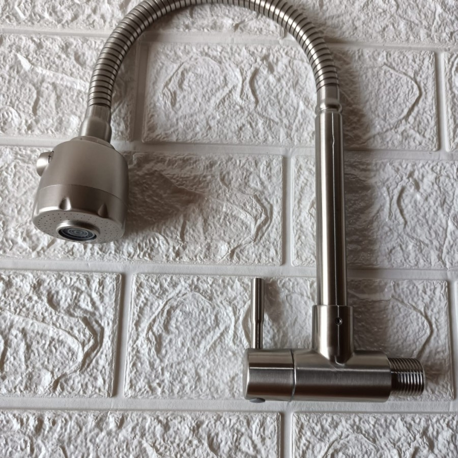 Kran Cuci Piring Flexible Tembok /Kran Angsa Flexible tembok - Sus 304 Tembok