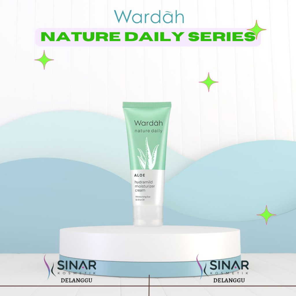 Wardah - Nature Daily Aloe Hydramild Moisturizer Cream - Witch Hazel Purifying Moisturizer Gel - Pel