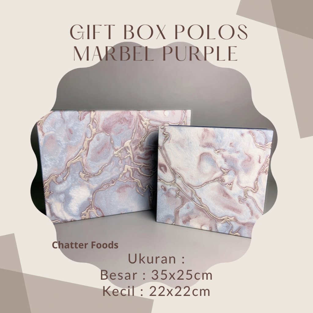 

Gift Box Medium / Small Kotak Kado Marbel White 25x35cm 22x22cm