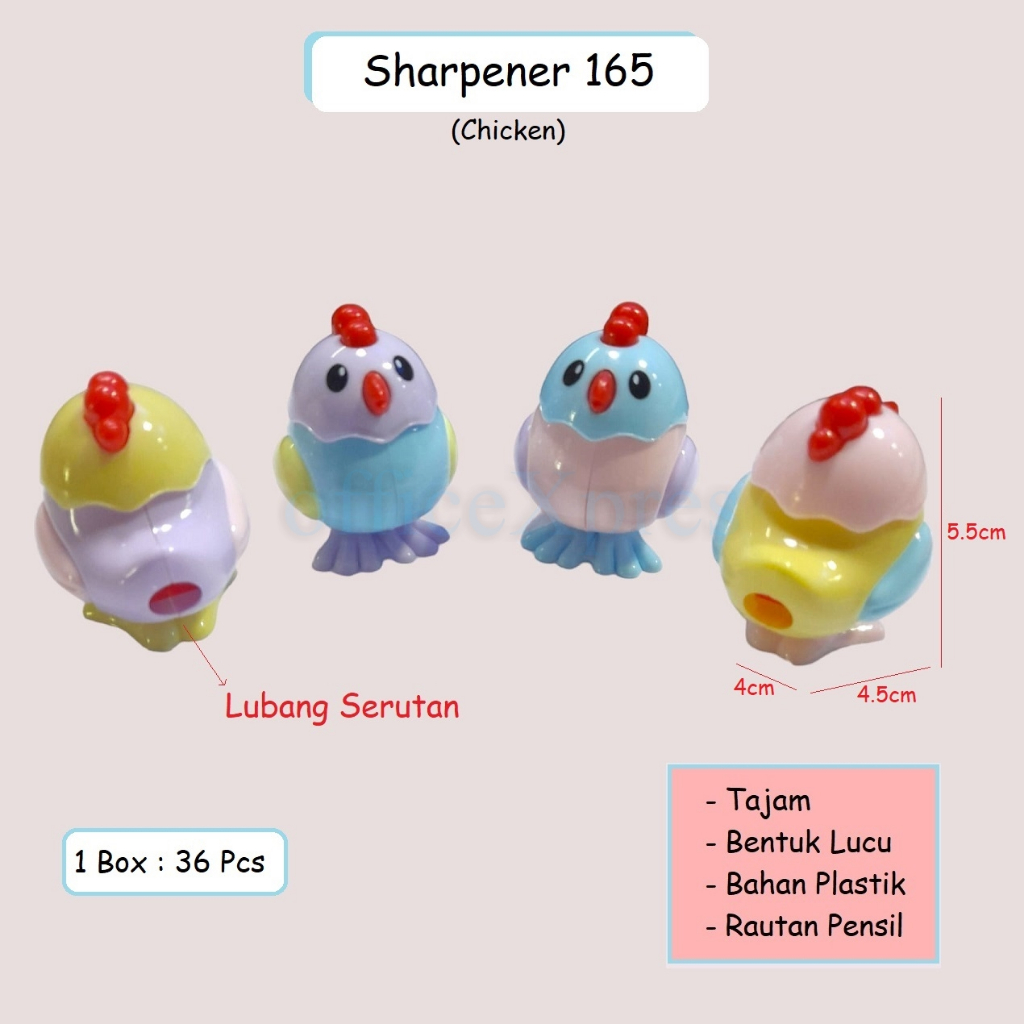 

Serutan Pensil Lucu / Rautan AYAM / Serutan Fancy / Rautan Manual Pencil Sharpener 165