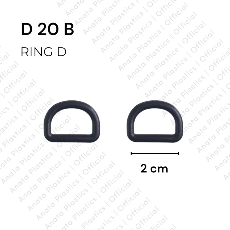 [Per Lusin] Ring D 2 cm / Ring D plastik / Aksesoris tas / D 20 B / Ring tas