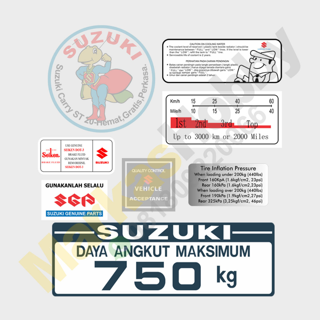 Sticker Suzuki ST 20 Truntung Set