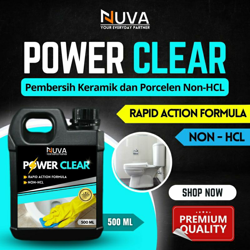 NUVA - Power Clear Pembersih NON HCL Keramik dan Porselen