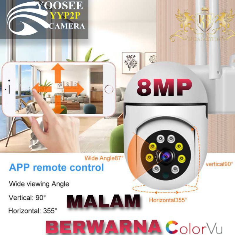 NEW IP CAMERA CCTV OUTDOOR CCTV WIFI 320° PTZ PAN TILT 8MP 1080P YOSEE